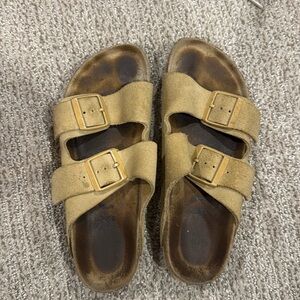 Birkenstock sandals Arizona latte cream 
Suede Leather size 37